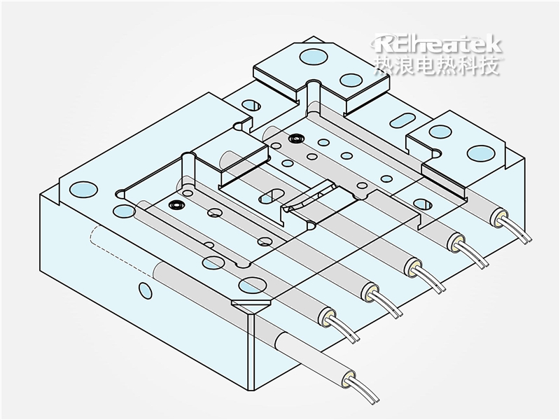 單頭電熱管在沖壓模具、熱切刀、